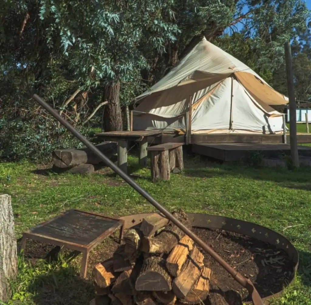 Espacio exterior del glamping