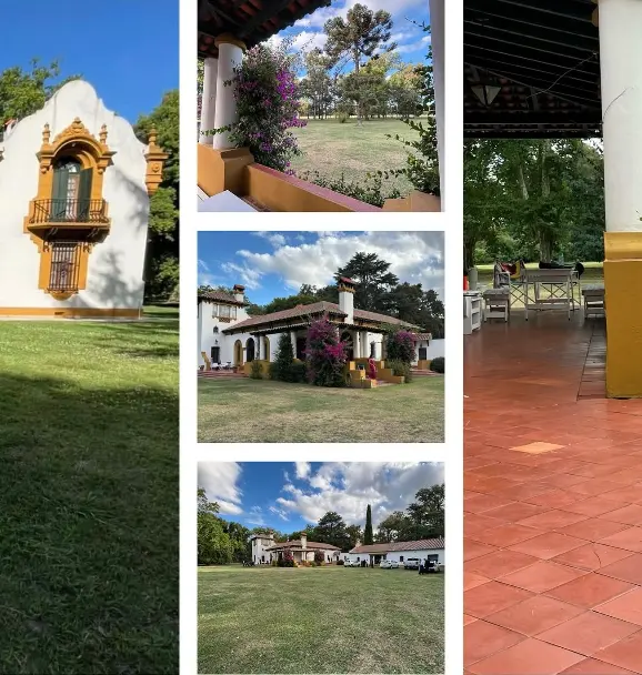 Galería y parque de la casa de hospedaje
